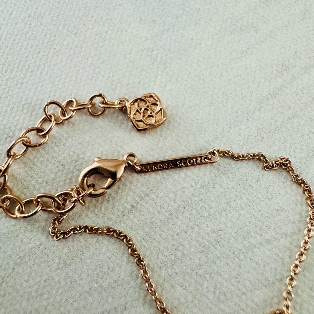 Kendra Scott Gold and Brown Necklace Minimalist Design - Picture 5 of 7